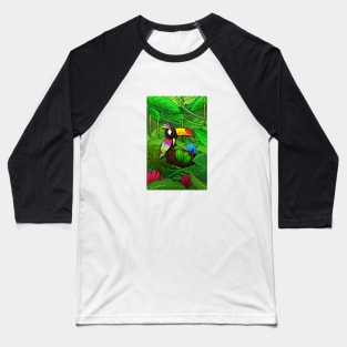 Jungle Toucan Baseball T-Shirt